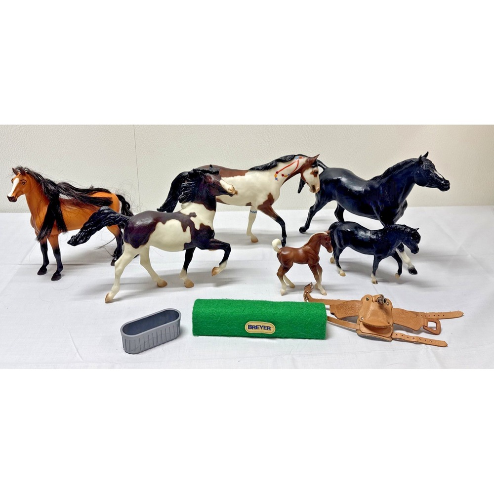Breyer Horses Lot 6 plus Saddle